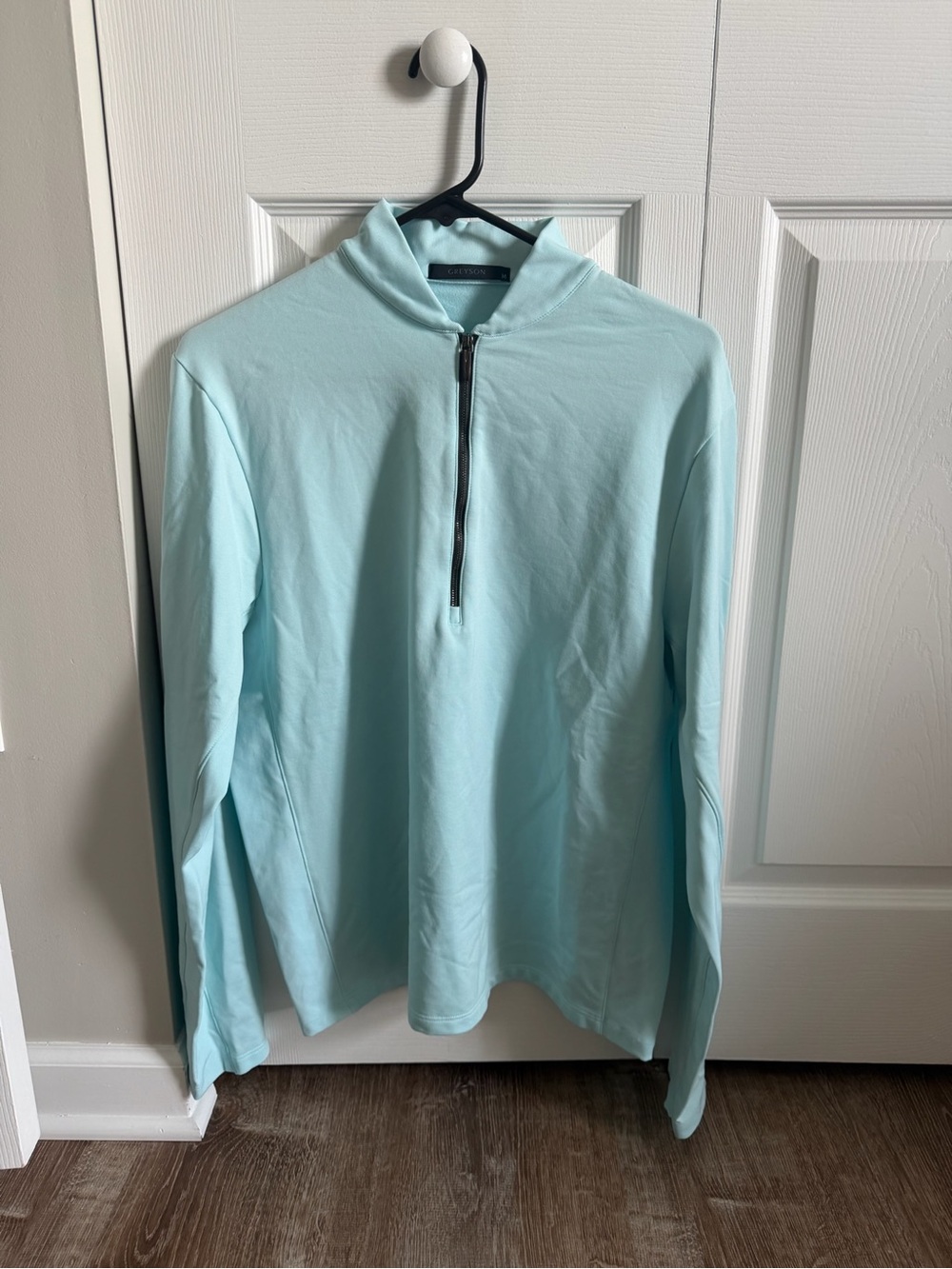 Greyson Light Blue Zip-Up Sweater